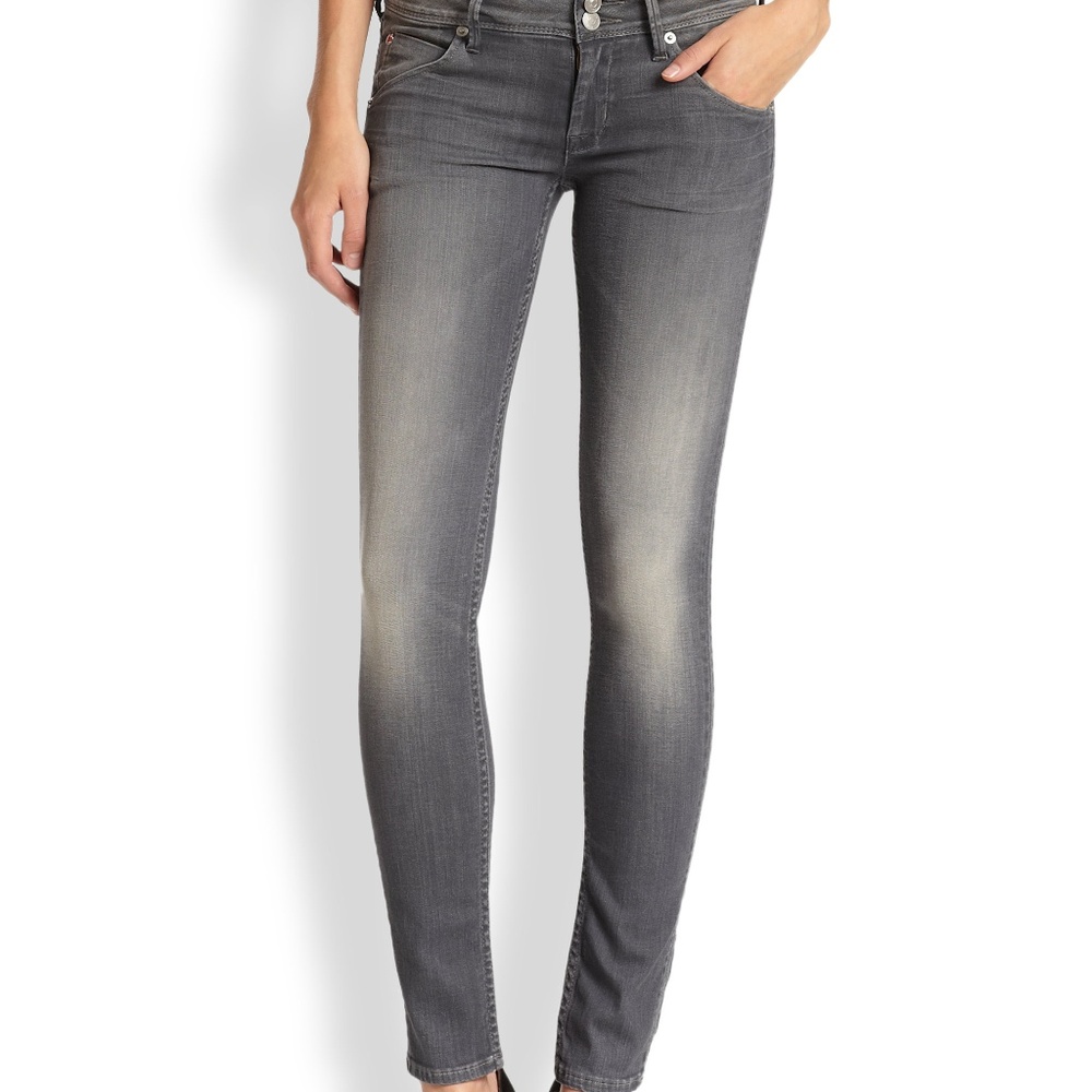 Hudson Colin Skinny Gray Wash Jeans  - Size 26